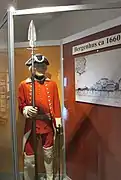 Historische Uniform und Waffe