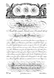 Die Round Hand von George Bickham, aus The Universal Penman, New York um 1740–1741