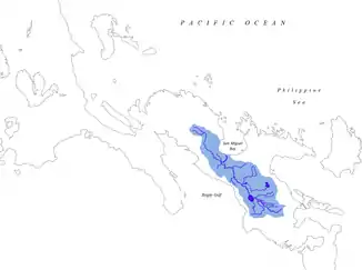 Lage des Golfs von Ragay in der Bicol-Region