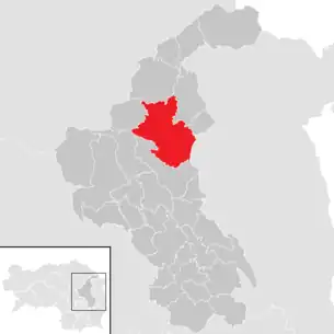Lage der Gemeinde Birkfeld im Bezirk Weiz (anklickbare Karte)