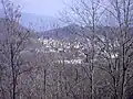 Bizzarone gesehen von Colle di San Maffeo (505&nbsp;m) in der Gemeinde Rodero