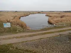 Blick auf den Zufluss, das Waadens-Sill, nördlich des Rantumbeckens