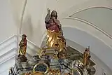 Segnender Christus auf dem Schalldeckel