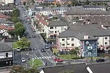 Wandgemälde zur Erinnerung an die Unruhen in der Bogside 1969 und in den 1970ern