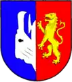 (heraldisch) rechts ein stilisierter liegender Adlerkopf (Bosau&nbsp;DE)