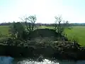 Das Gleisbett der alten Eisenbahnlinie zur Kohlegrube in Perceton