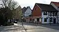 Blick von der Güldenstraße in den Prinzenweg. Das Eckhaus rechts ist das Geburts- und Sterbehaus des Braunschweiger Landeskonservators Kurt Seeleke.