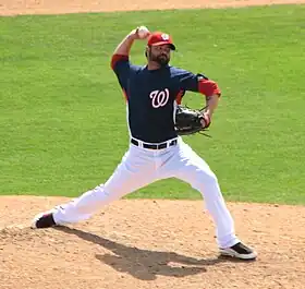 Brian Bruney in einem Spiel für die Washington Nationals
