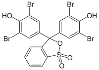 Strukturformel von Bromphenolblau