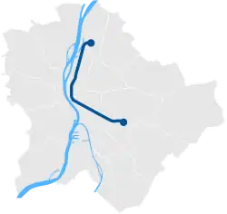 Karte der Linie M3
