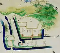 Alter Plan der Burg
