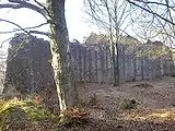 Die Innenseite der Mantelmauer