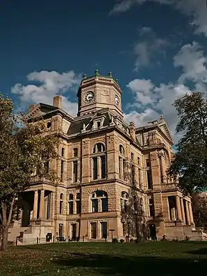 Butler County Courthouse in Hamilton, gelistet im NRHP mit der Nr. 81000429