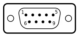 DE-9⁠a9-pol Stift (männlich)