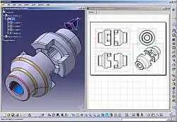 Screenshot von CATIA V5