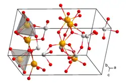 Kristallstruktur von Calciumtellurit