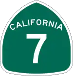 Straßenschild der California State Route 7
