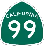 Straßenschild der California State Route 99