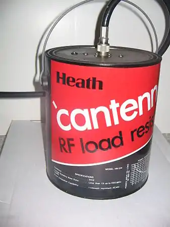 HF-Dummyload, verwendbar bis 30&nbsp;MHz bei maximal 1&nbsp;kW