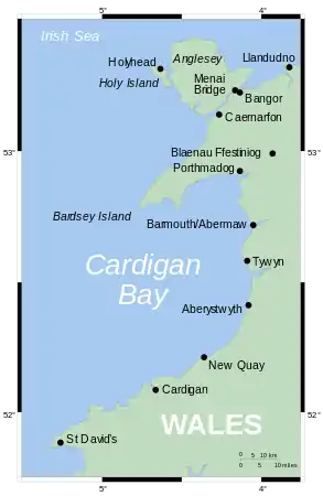 Lage der Cardigan Bay