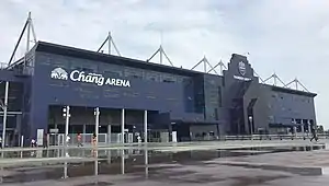 Fassade der Chang Arena (Juni 2017)