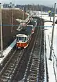 T3D-Triebwagen 461 und 462 mit Beiwagen 731 der CVAG im Chemnitzer Wohngebiet „Fritz Heckert“ (heute Hutholz).