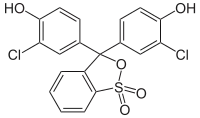 Strukturformel von Chlorphenolrot