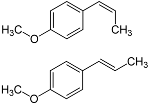 Strukturformeln von Anethol
