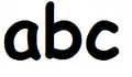 Runde Abschlüsse (Comic Sans MS)