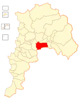 Lage der Gemeinde in der Región de Valparaíso