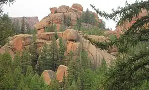 Steinformation in der Lost Creek Wilderness