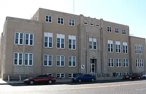 Curry County Courthouse in Clovis, gelistet im NRHP Nr. 87000881