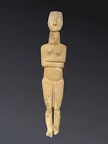 Idol vom frühen „Spedostyp“, 88,8&nbsp;cm, Archäologisches Nationalmuseum Athen