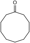 Strukturformel von Cyclodecanon