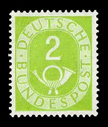 Posthornsatz Werte zwischen 2 und 90 Pfennig