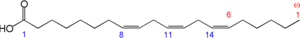 Struktur von Dihomogammalinolensäure