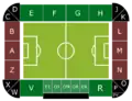 Sitzplan des Stadions – Block B ist der Gästeblock