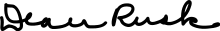 Unterschrift von Dean Rusk