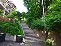 Die Sünderstaffel bildet einen der Treppenzustiege in die Gänsheide