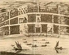 Ansicht des niederländischen Stützpunktes Tuticorin (1752)