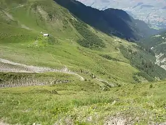 Aufstieg zum Güner Lückli von Duvin über die untere (1852&nbsp;m) und obere Alp Gretg (2109&nbsp;m)