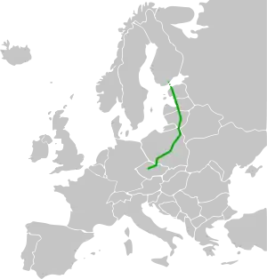 Verlaufskarte der E67