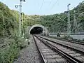 Schnellfahrstrecke Mannheim-Stuttgart, Nordwestportal des Rollenbergtunnels, Abzweig zur Verbindungskurve Ubstadt Richtung Heidelberg.