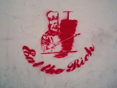 Graffito „Eat the Rich“