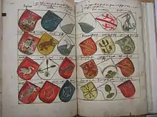 Wappen von Zürcher Gemeinden in Edlibachs Zürcher Chronik