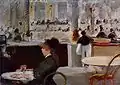 Édouard Manet:Ein Café an der Place du Théâtre-Français, 1881, Burrell Collection