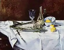 Édouard Manet:Stillleben mit Lachs