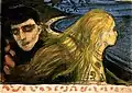 Loslösung II (1896), handkolorierte Lithografie, 44,1 × 62 cm, Munch-Museum Oslo