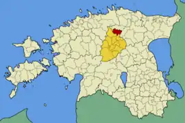 Karte von Estland, Position von Ambla hervorgehoben