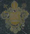 Wappen auf seinem Gedenkstein im Boden im Eichstätter Dom